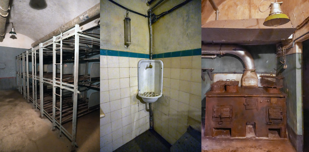 Chambrée, sanitaire et cuisine